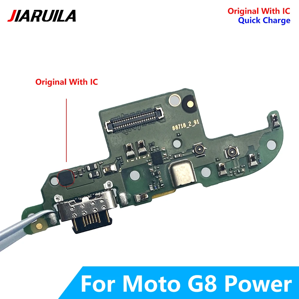 100% Оригинален конектор за докинг станция, зарядно устройство, Micro USB порт за зареждане, такса flex кабел за Motorola Moto G8 Power