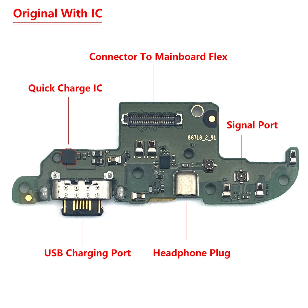100% Оригинален конектор за докинг станция, зарядно устройство, Micro USB порт за зареждане, такса flex кабел за Motorola Moto G8 Power