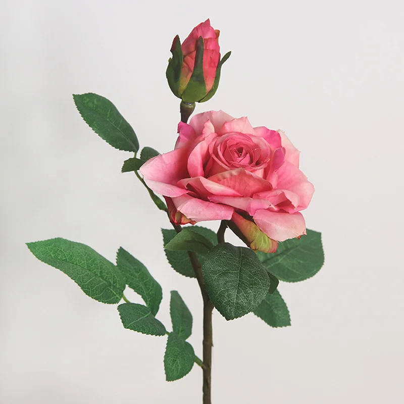1бр Коприна Букет цветя с ръцете си Истински Сватбени аранжировки от Изкуствени Цветя Начало Декор на Изкуствени Цветя, Рози