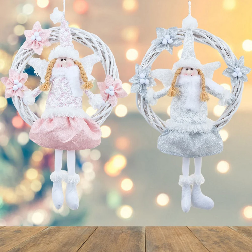 Коледен Ангел, Плюшен кукла, окачване, Коледна елха, висящи бижута, Забавни Коледни декорации 2023, Коледни подаръци