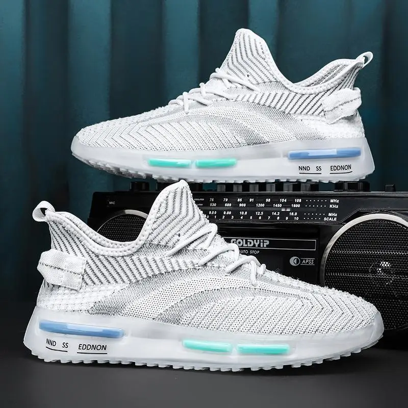 Летни мъжки обувки от окото на коприна Ice, ежедневни обувки за бягане, обувки за онлайн лидери, дишаща мъжки обувки за студенти