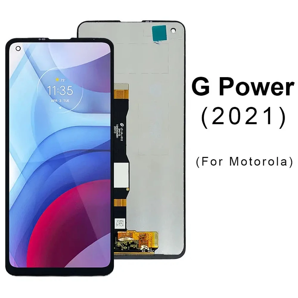 Оригиналът е за Motorola Moto G Power 2021 LCD сензорен дигитайзер екран В пълна монтаж Без Смяна на рамката