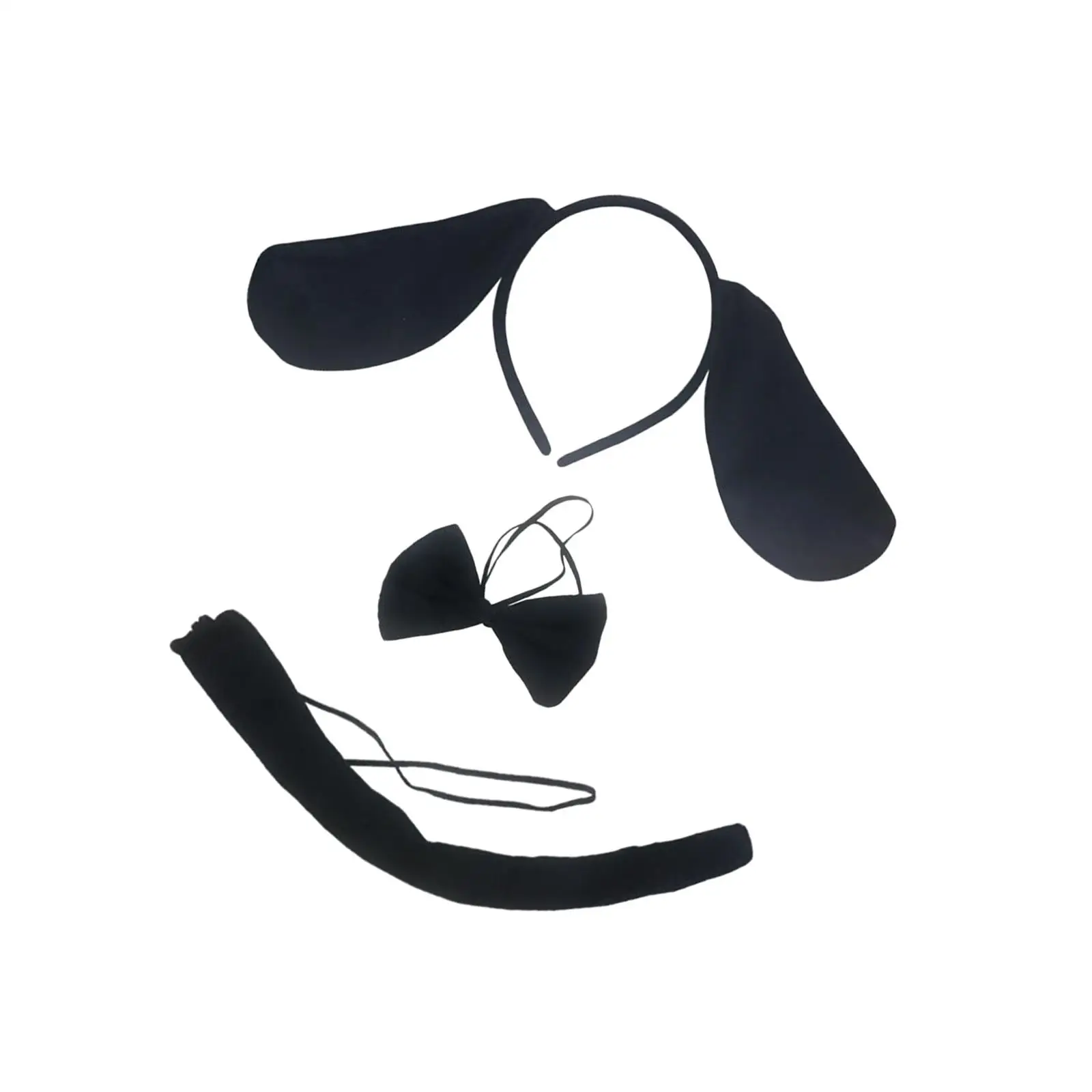 3 бр. превръзка на главата с собачьими уши, носи вратовръзка, аксесоари за костюмированной парти с кучешка опашка