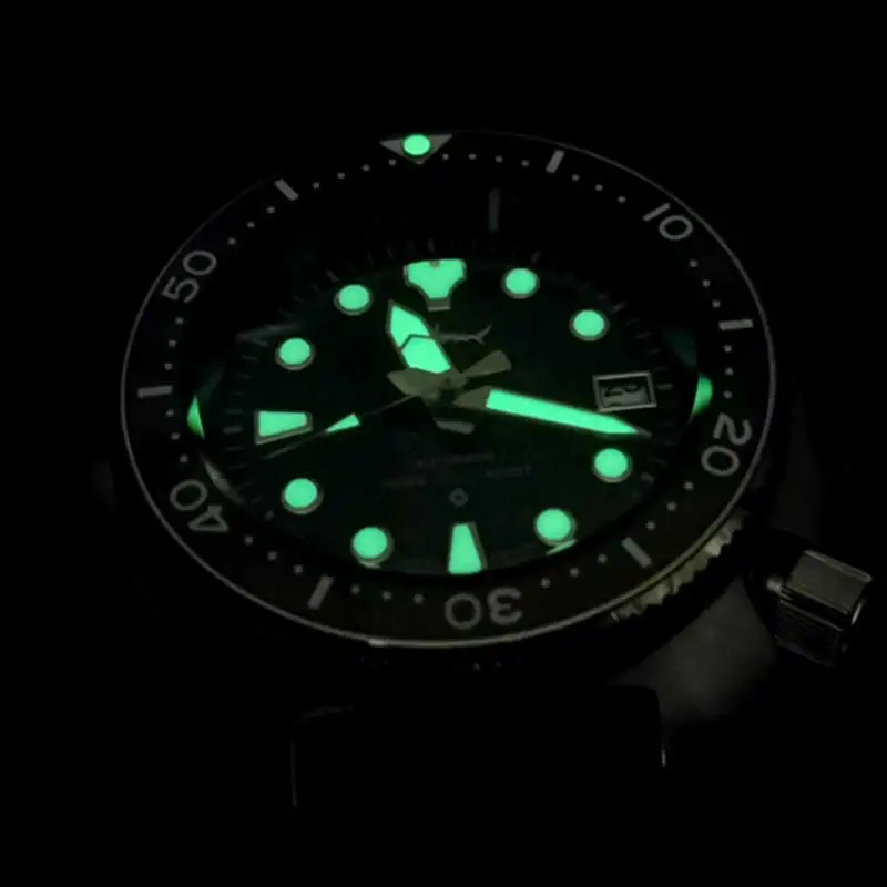 HEIMDALLR Реколта часовници за гмуркане с морски уши NH35 Механични часовници с автоматично навиване на 20 бара Водоустойчив мъжки керамични часовници
