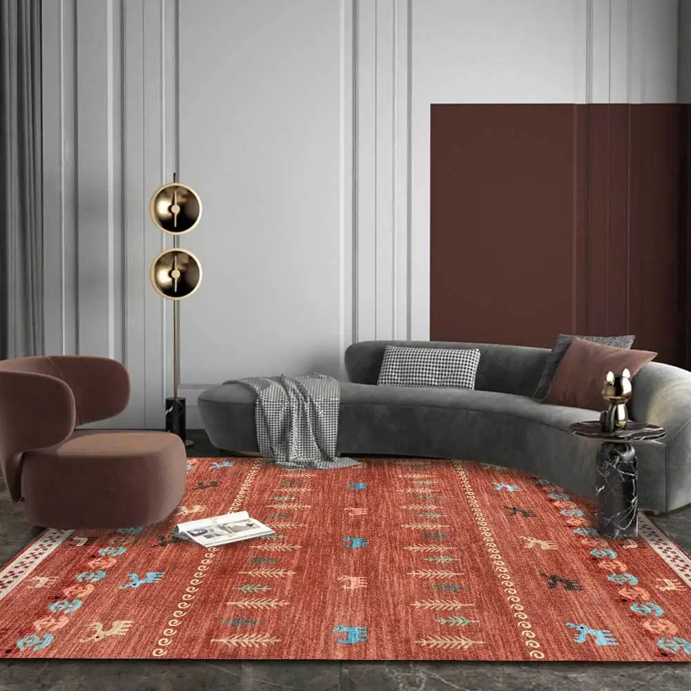 Богемное украса, Килим в етнически стил, Хол, Марокански диван, масичка за кафе, подложка за спални, Противоскользящий мат, мат вход