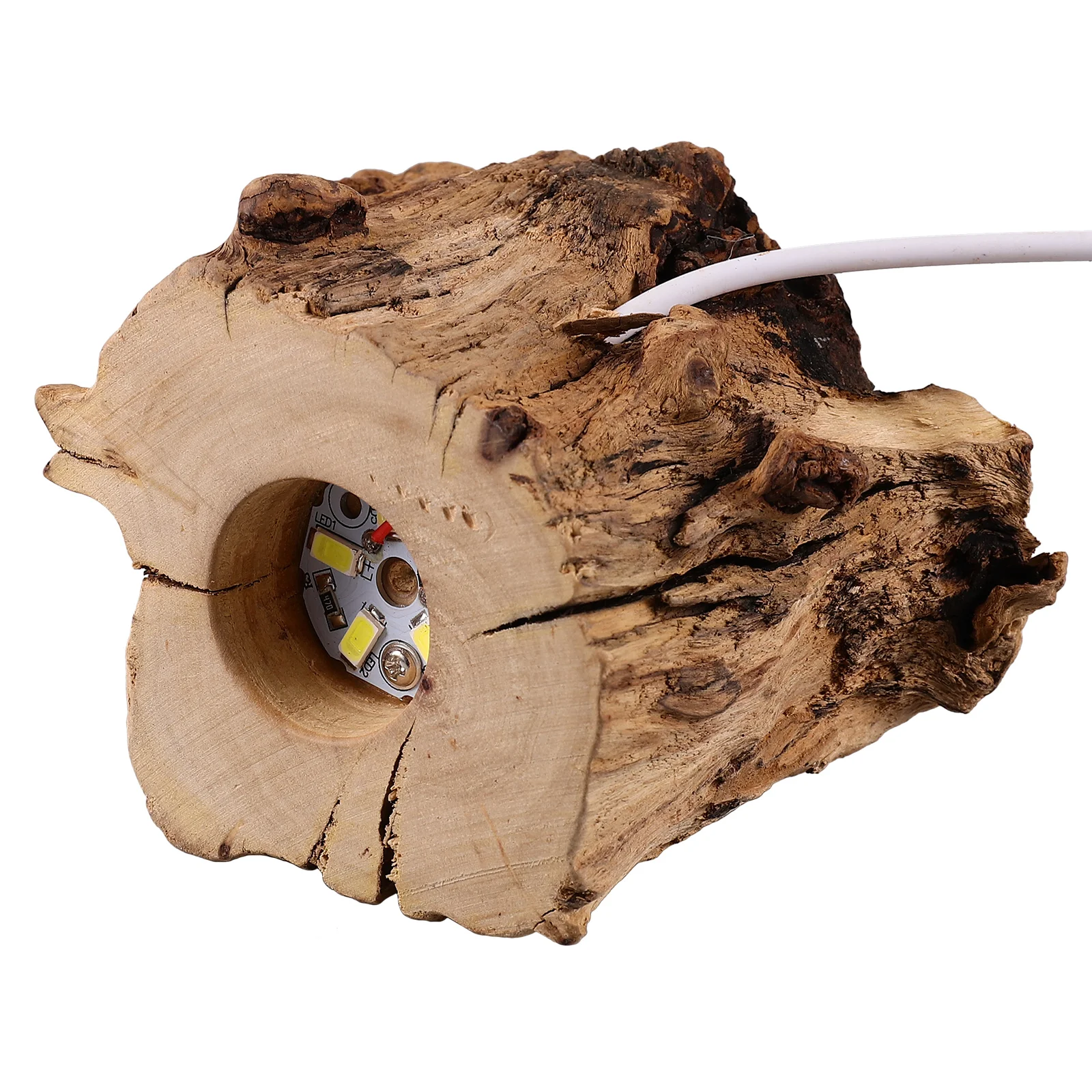 Дървена поставка за кристални топки, нощна светлина във формата на пъна, поставка за USB зареждане, държач за led лампи