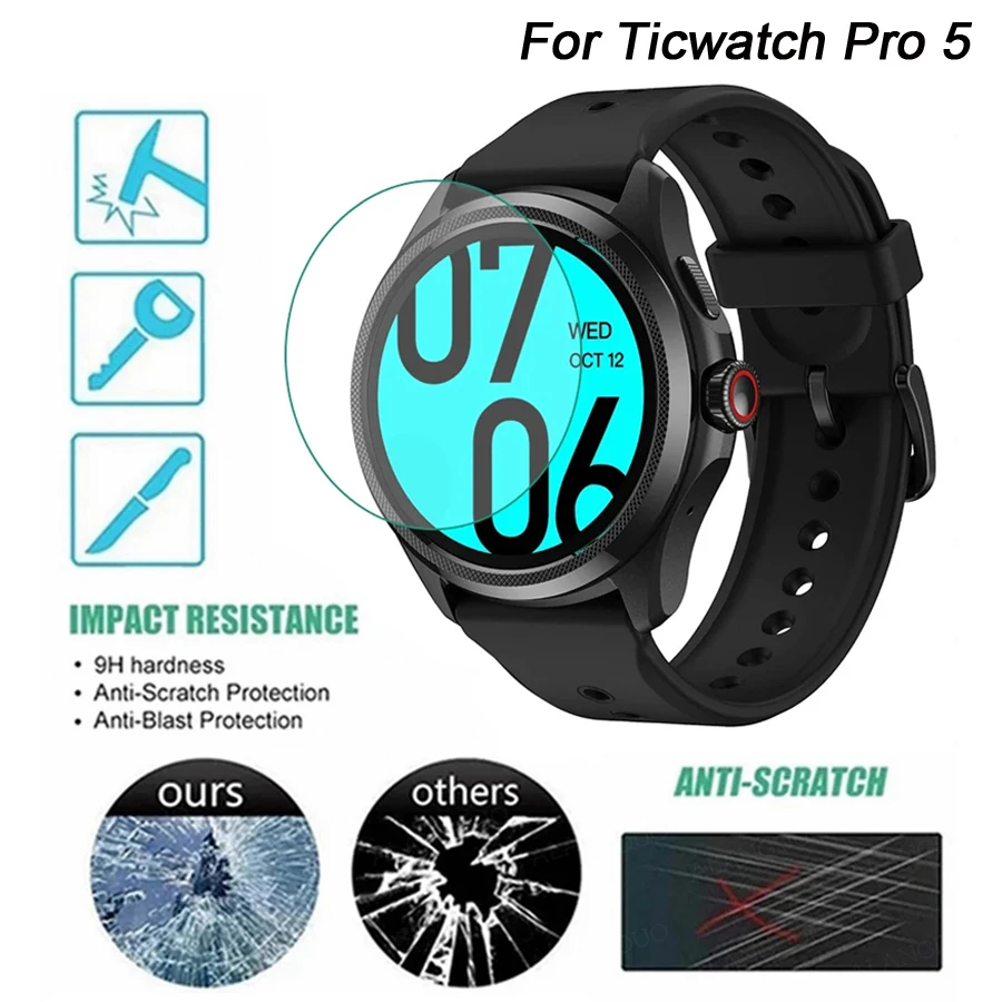 Защитен Калъф от TPU + Фолио, изработени От Закалено Стъкло За Ticwatch Pro 5 Case Shell Аксесоари За Броня Протектор на Екрана, За да Ticwatch Pro 5