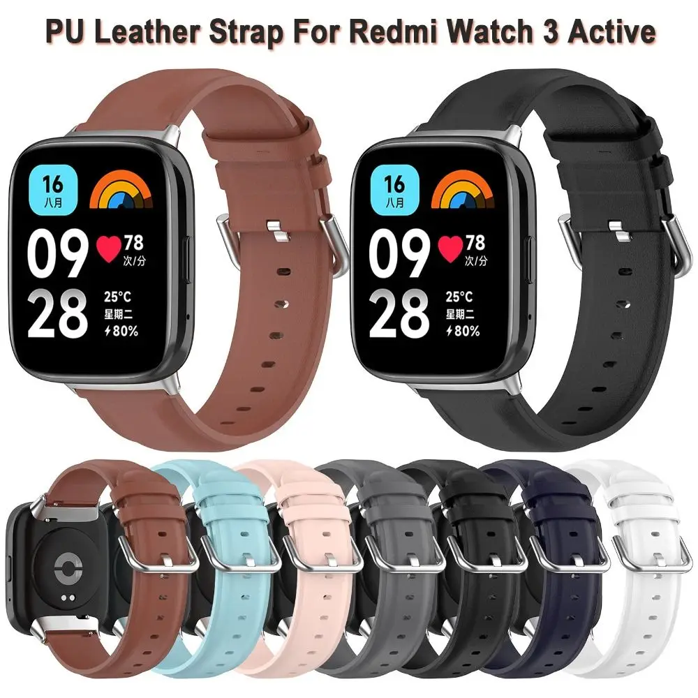 Кожена каишка за часовник Redmi Watch 3 Активен гривна, въжета за часа Redmi Watch 3 Активни на смяна гривни, аксесоар