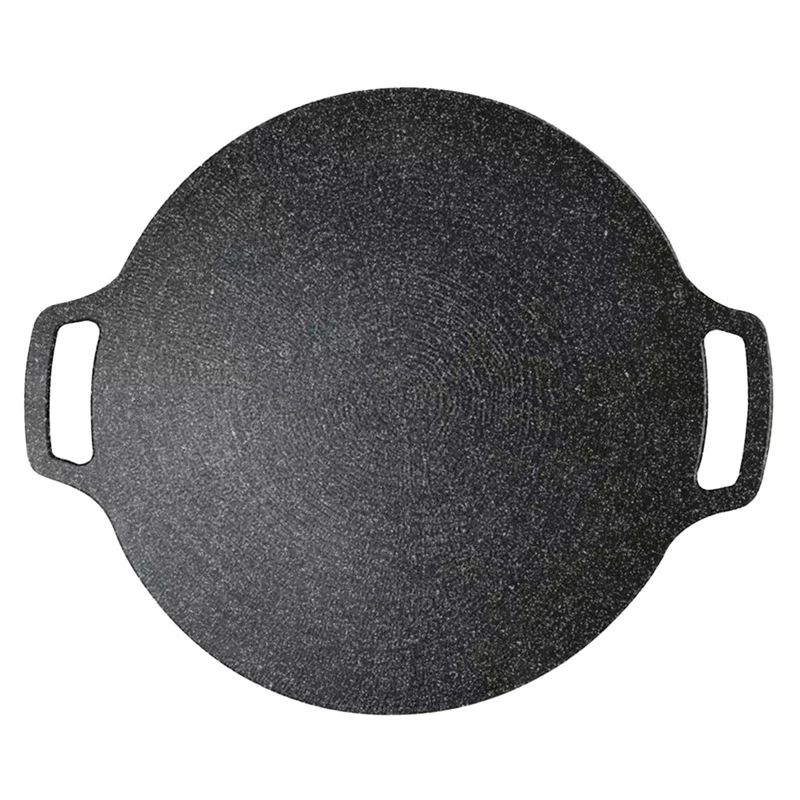 Кръгла Корея решетка за барбекю Скара Кръгла форма за печене с незалепващо покритие (универсална, 30 см, 1 бр.)