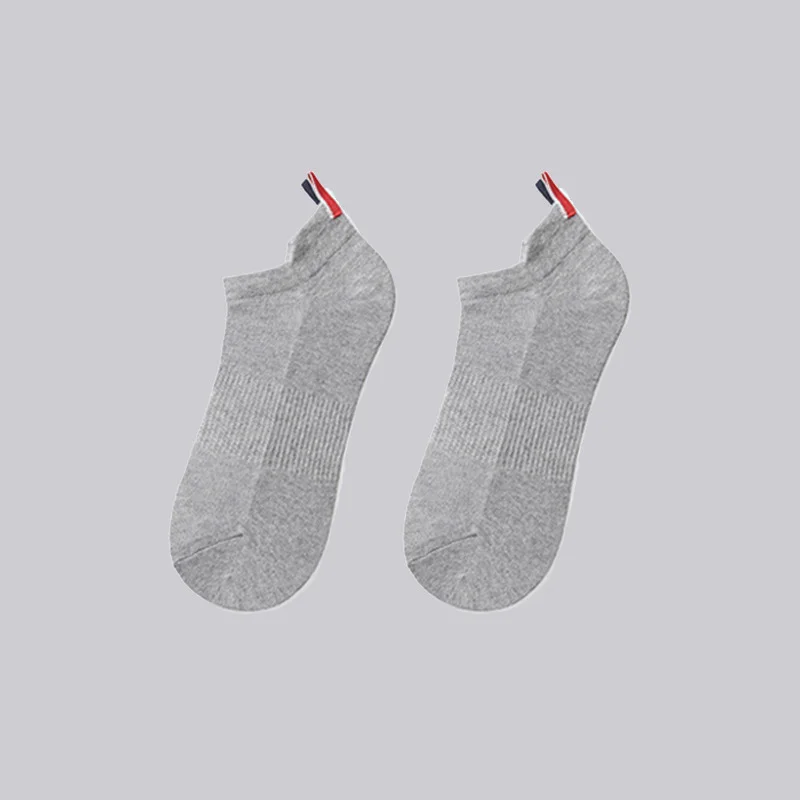 Летни Чорапи Висококачествени Памучни Мъжки Къси Чорапи, Модни Дишащи И Удобни Ежедневни Чорапи До Глезена За Мъже В Голям Размер, Цвят Бял