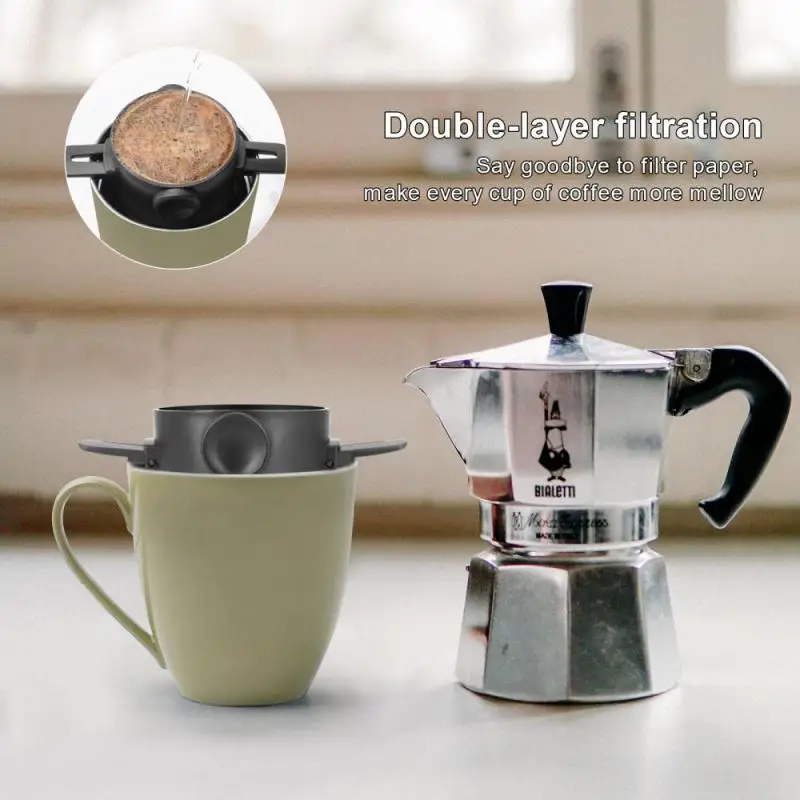 Филтър за кафе Преносима Сгъваема Множество Кафе машина от неръждаема стомана Фуния за капково кафе Електронна Краен за преливане на кафе